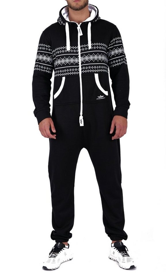 Finchman Jumpsuit Azteken Muster Herren Jumpsuit Overall FM117 Jogging Training Anzug von Finchman