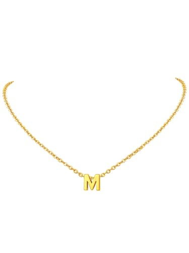 FindChic Alphabet Halskette M Mädchen Buchstabe Anhänger Veroldet M Buchstaben Kette für Sie und Ihre Liebste von FindChic
