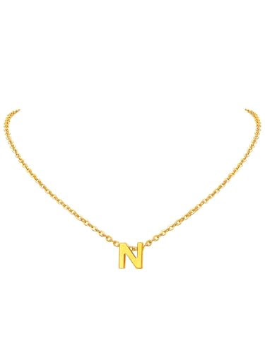 FindChic Beste Freundschaftskette Buchstabe Halskette N Tiny Buchstabenkette von FindChic
