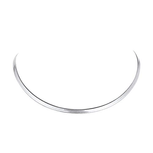 FindChic Damen Choker Edelstahl Schlangenkette 3mm Choker Halskette Kostenlos Geschenkebox für Muttertag Jahrestag von FindChic