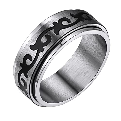 FindChic Edelstahl Spinner Fingerring für herren Damen Keltischer Knot Bandring drehbarer Zappel Fingerring mit Geschenkebox für Muttertag Vatertag von FindChic
