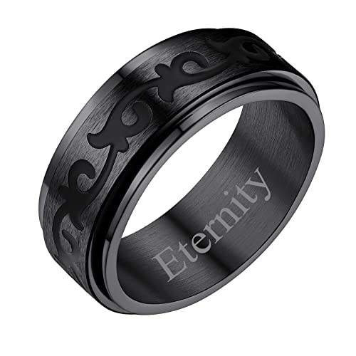 FindChic Personalisierter Spinner Fingerring für herren Damen Keltischer Knot Bandring Punk Zappel Fingerring mit Geschenkebox für Muttertag Vatertag von FindChic