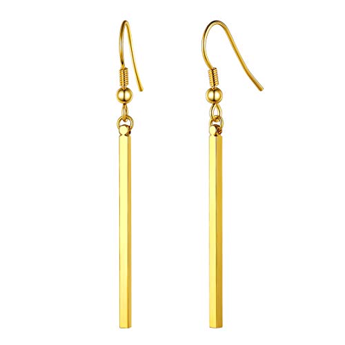 FindChic Vergoldet Minimalistische Ohrringe Damen lang Bar Baumeln Ohrringe mit Geschenkebox für jeden Tag von FindChic