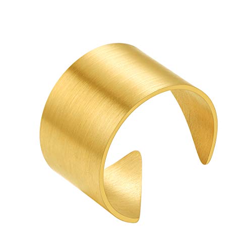FindChic vergoldeter Damen Ring Frauen Offener Band Ring mit Geschenkebox für Freundin Ehefrau Mama von FindChic