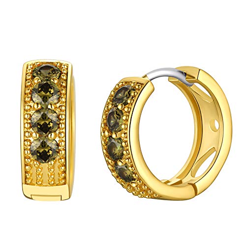 FindChic goldener Kreolen Hoop Ohrstecker mit Peridot Gebursstein Trendiger Creolen Ohrring mit Geschenkebox für Gebursstag Valentinstag FindChic goldener Kreolen Hoop Ohrstecker mit Peridot Gebursstein Trendiger Creolen Ohrring mit Geschenkebox für Gebursstag Valentinstag von FindChic