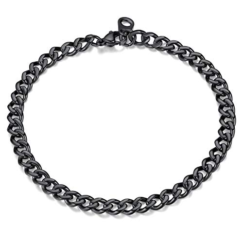 FindChic schwarz männer Cuban Armband Jungen Armbänder mit kostenlos Schmuckbox für Weihnachten von FindChic