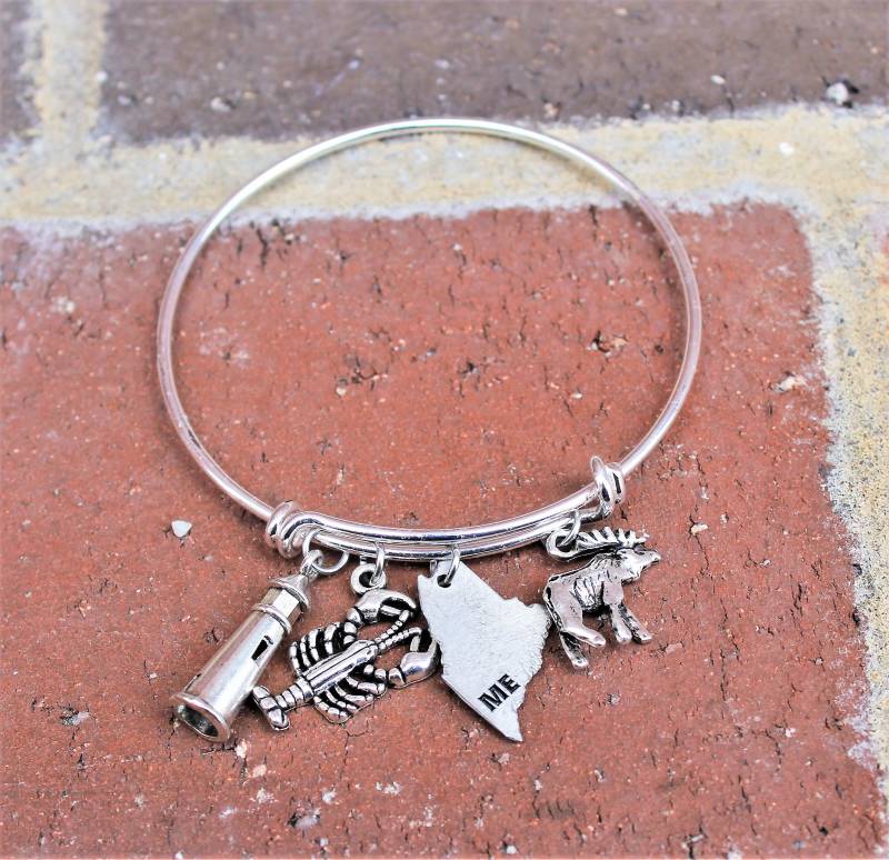 Maine Themen - Leuchtturm Schmuck Hummer Hergestellt in Vacationland Staat Leuchtturm-Geschenk von FindKeepCreate