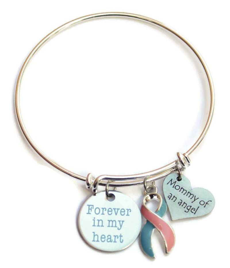 Schwangerschaft & Kind Verlust Bewusstsein/Gedenkstätte Armreif Band Mama Eines Engels Für Immer in Meinem Herzen Einheitsgröße von FindKeepCreate