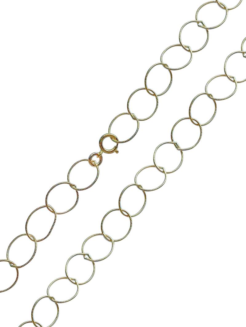 Strukturierte Creolen ~ 14K Gold Filled Sterling Silber Kette Mit Verschluss Strukturierte Creolen ~ 14K Gold Filled Sterling Silber Kette Mit Verschluss von Findings203