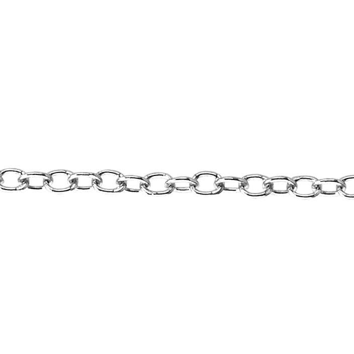 1.8 X 2.35 Mm Kabelkette Am Fuß - Sterling Silber | Ss Artikel # 3016-17Ca von FindingsSource