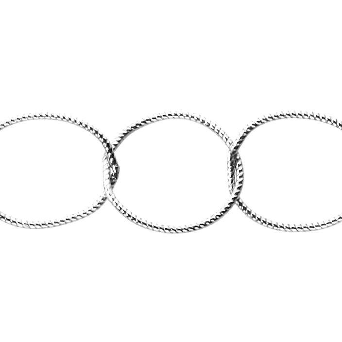 10 Mm Strukturierte Kette Am Fuß - Sterling Silber | Ss Artikel # 30693Tc von FindingsSource