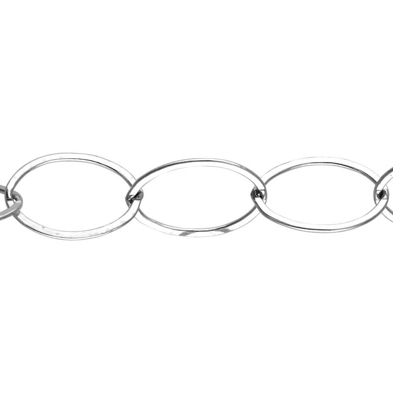 13, 85 X 20, 65 Mm Flachkabel Kette Am Fuß - Sterling Silber | Ss Artikel # 3048-1Fc von FindingsSource