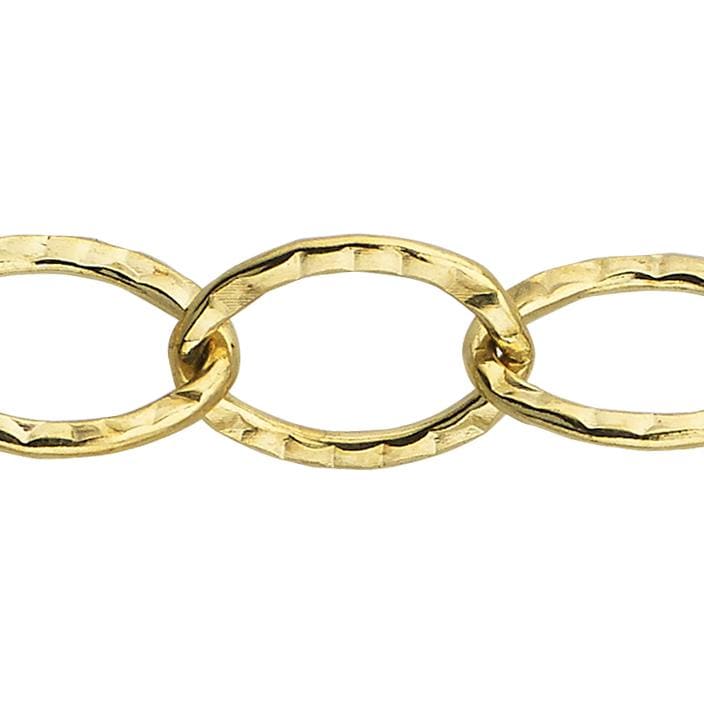 14.35 X 20.8 Mm Gehämmert Kette Bei Dem Fuß - Gold Filled | Gf Artikel # 2048-1Hm von FindingsSource