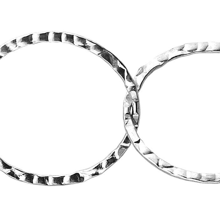 17 Mm Gehämmerte Kette Am Fuß - Sterling Silber | Ss Artikel # 3075-6Hm von FindingsSource