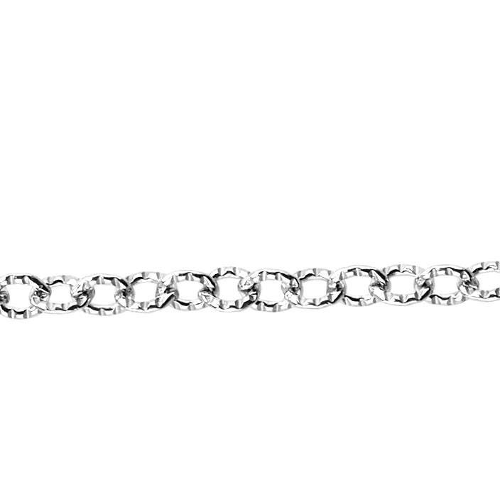 2.5 X 3 Mm Strukturierte Kette Am Fuß - Sterling Silber | Ss Artikel # 3022-14Tc von FindingsSource