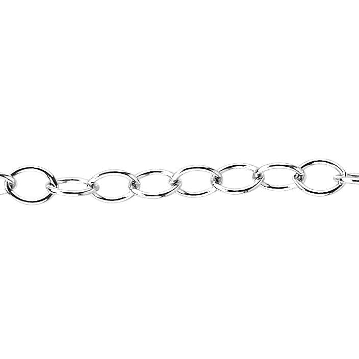 2.6 X 3.6 Mm Kabelkette Am Fuß - Sterling Silber | Ss Artikel # 3018-9Ca von FindingsSource