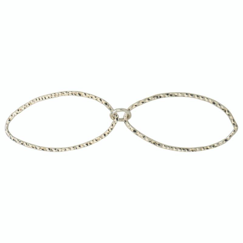 21.7 X 41.25 Mm Gehämmerte Kette Am Fuß - Sterling Silber | Ss Artikel # 3078-3Hm von FindingsSource