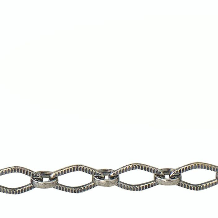 3, 75 X 5, 9 Mm Fancy Oxidized Kette Am Fuß - Sterling Silber | Ss Artikel # 308190Oxifn von FindingsSource