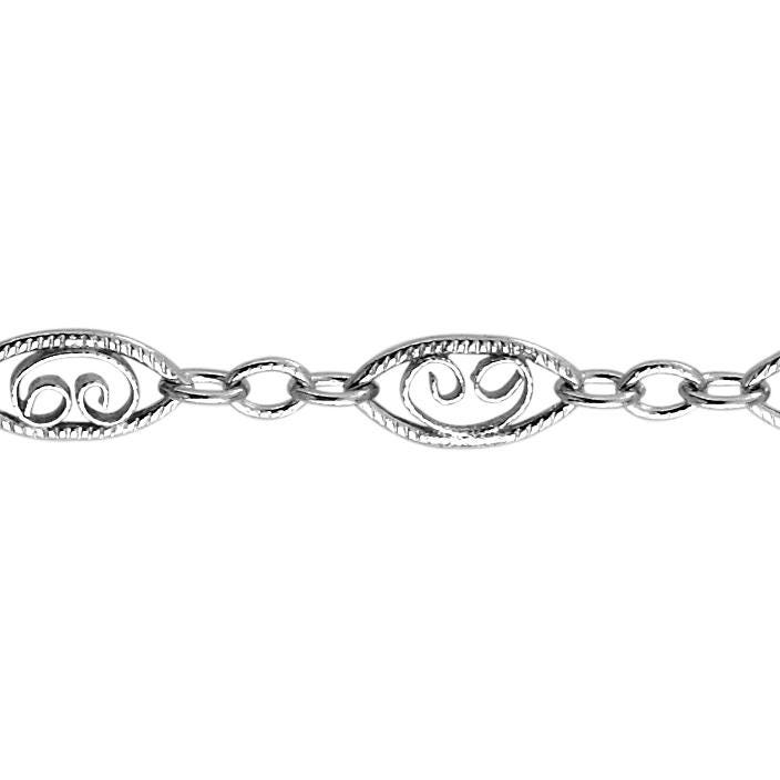 3.9 X 7.7 Mm Fancy Kette Am Fuß - Sterling Silber | Ss Artikel # 307295Fn von FindingsSource