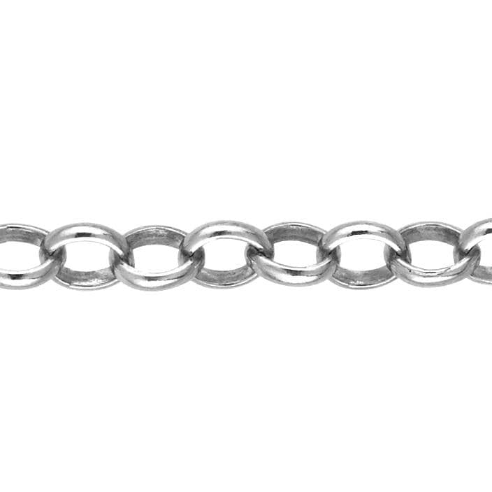 4 Mm Rolo-Kette Am Fuß - Sterling Silber | Ss Artikel-Nr. 30511Rc von FindingsSource