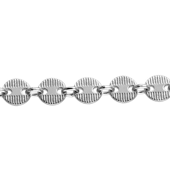 4.2 Mm Strukturierte Scheibenkette Am Fuß - Sterling Silber | Ss Artikel # 308860Tc von FindingsSource
