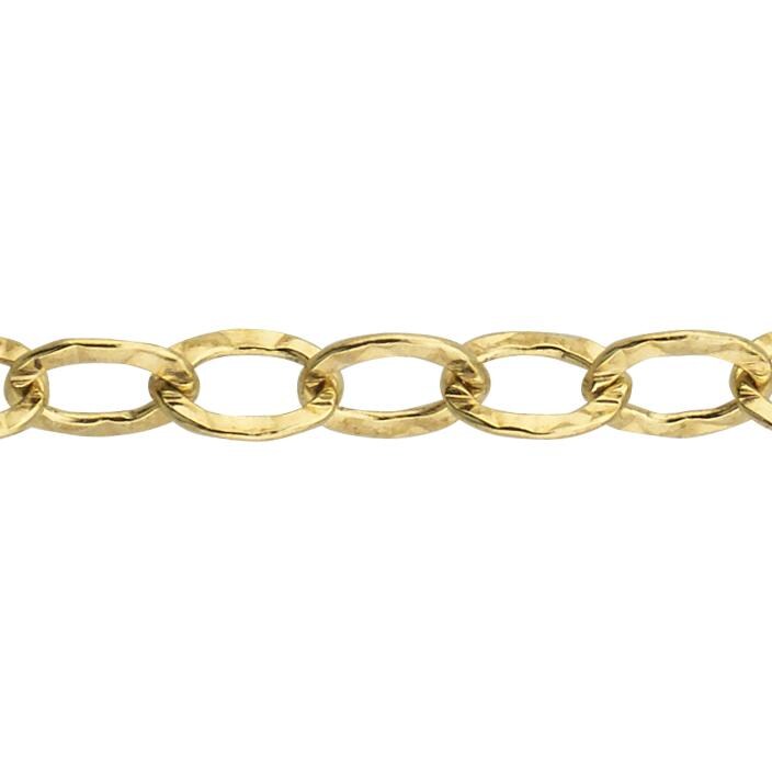 4.2 X 6.25 Mm Gehämmerte Kette Am Fuß - Gold Filled | Gf Artikel # 2029-6Hm von FindingsSource