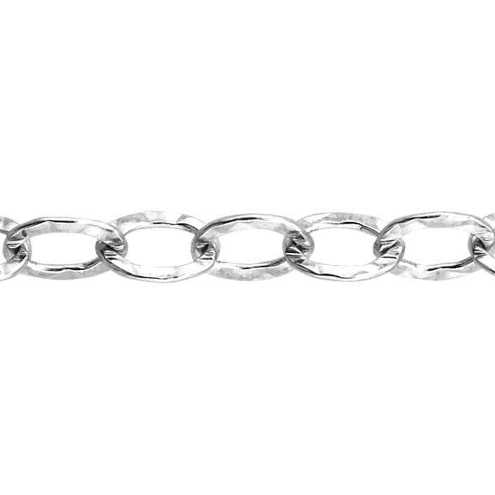 4.2 X 6.25 Mm Gehämmerte Kette Am Fuß - Sterling Silber | Ss Artikel # 3029-6Hm von FindingsSource