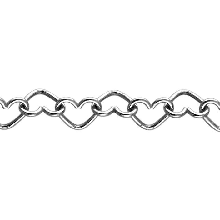 4.5 Mm Herz-Kette Am Fuß - Sterling Silber | Ss Artikel # 30630Ht von FindingsSource