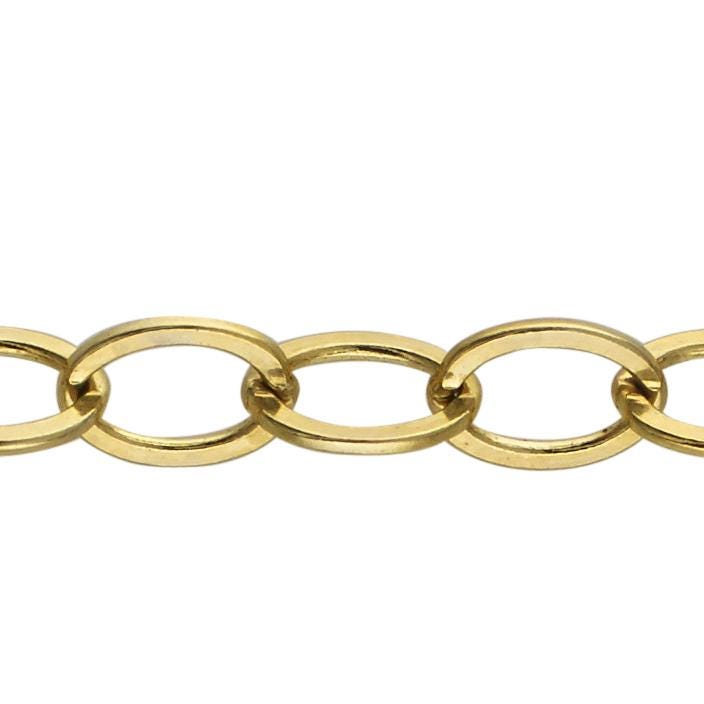 5, 5 X 7, 65 Mm Flachkabelkette Am Fuß - Gold Filled | Gf Artikel # 2039-4Fc von FindingsSource