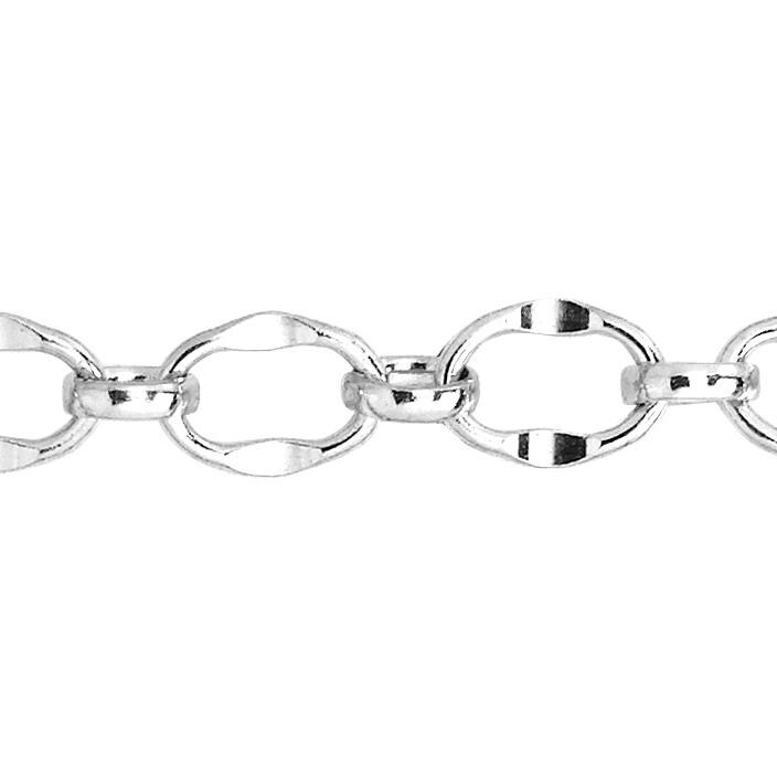 5.25 X 7.3 Mm Fancy Kette Am Fuß - Sterling Silber | Ss Artikel # 30814Fn von FindingsSource