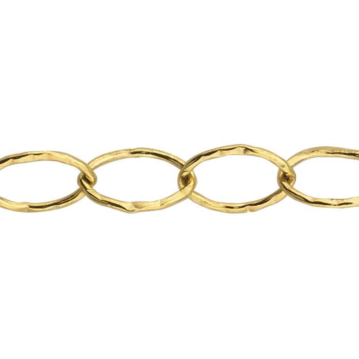 5.4 X 8.15 Mm Gehämmerte Kette Am Fuß - Gold Filled | Gf Artikel # 20720Hm von FindingsSource