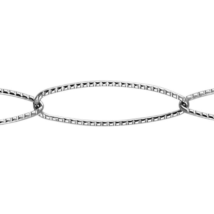 5.65 X 17.2 Mm Strukturierte Kette Am Fuß - Sterling Silber | Ss Artikel # 30700Tc von FindingsSource