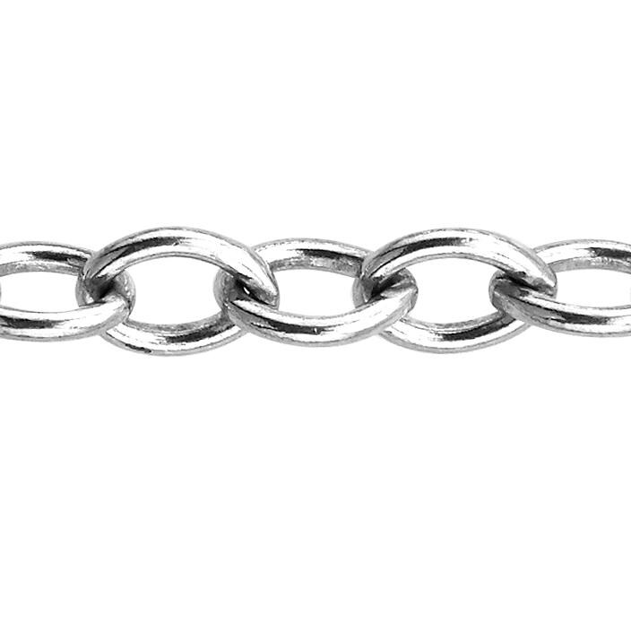 5.9 X 7.9 Mm Kabelkette Am Fuß - Sterling Silber | Ss Artikel # 3048-4Ca von FindingsSource