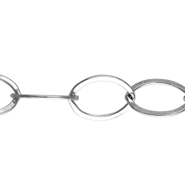 6, 5 X 8, 7 Mm Flachkabel Kette Am Fuß - Sterling Silber | Ss Artikel # 30854Fc von FindingsSource