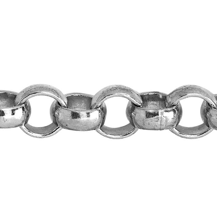 6 Mm Rolo-Kette Am Fuß - Sterling Silber | Ss Artikel-# 30140Rc von FindingsSource