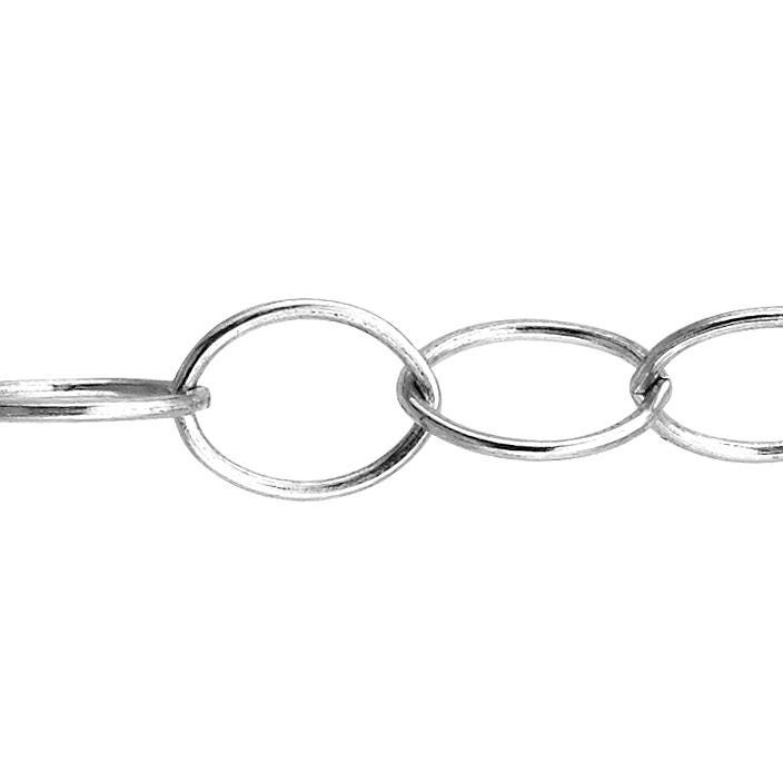 6.35 X 8.5 Mm Kabelkette Am Fuß - Sterling Silber | Ss Artikel # 30854Ca von FindingsSource