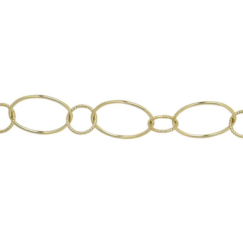 8 X 14.25 Mm Strukturierte Kette Am Fuß - Gold Filled | Gf Artikel # 204023Tc von FindingsSource