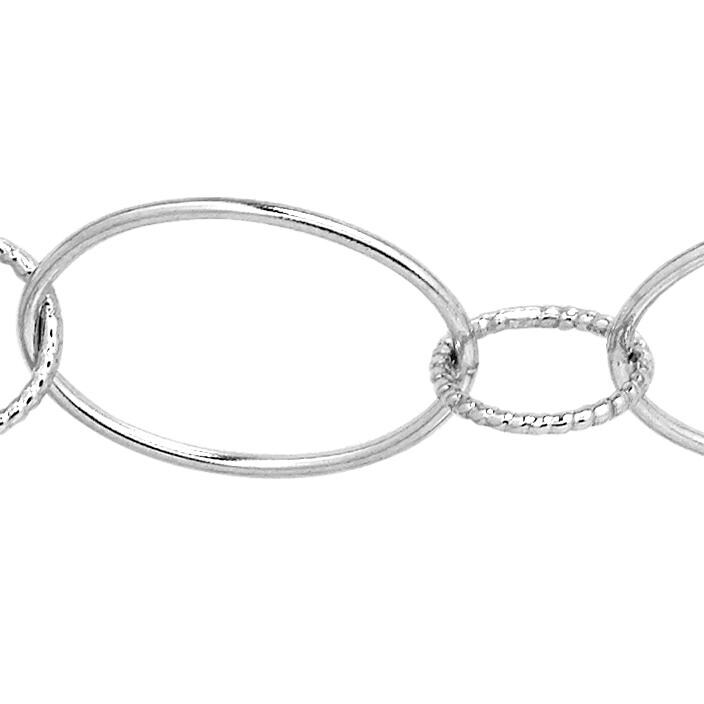 8 X 14.25 Mm Strukturierte Kette Am Fuß - Sterling Silber | Ss Artikel # 304023Tc von FindingsSource