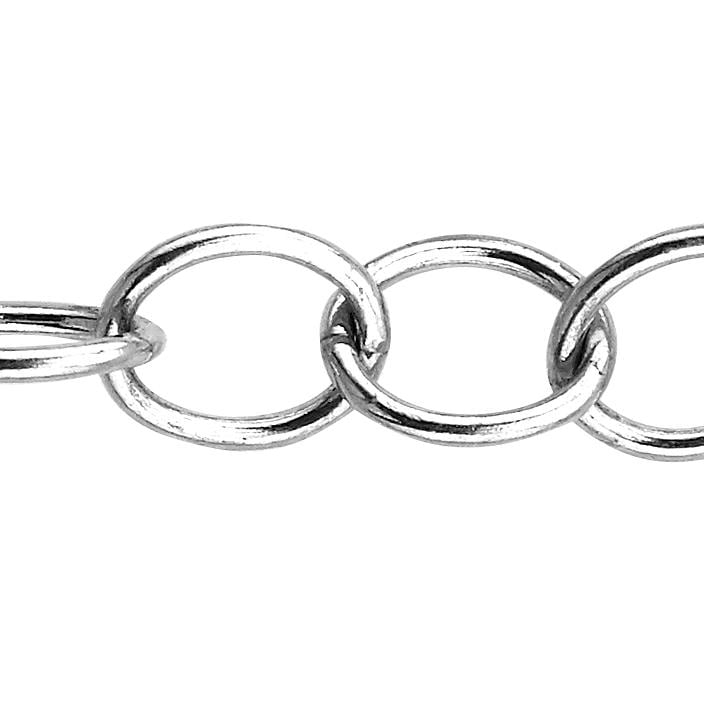 8.35 X 10.5 Mm Kabelkette Am Fuß - Sterling Silber | Ss Artikel # 3048-3Ca von FindingsSource