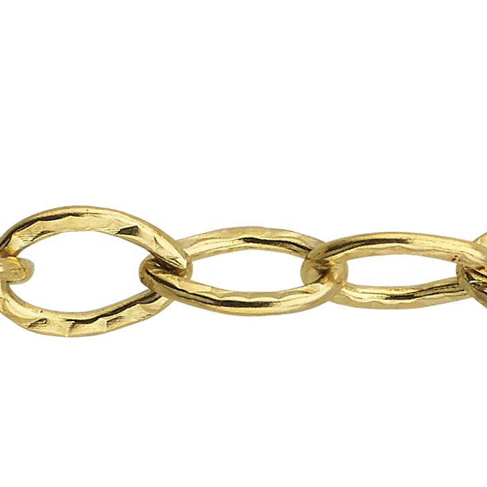 9.85 X 12.4 Mm Gehämmerte Kette Am Fuß - Gold Filled | Gf Artikel # 2072-1Hm von FindingsSource