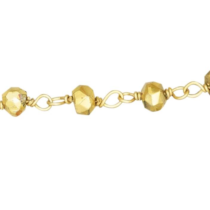 Gold Pyrit Kette - Sterling Silber Vergoldete Durch Den Fuß | Gp von FindingsSource