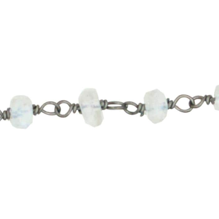 Weiße Regenbogenkette - Sterlingsilber Oxidierte Kette Am Fuß | Ss von FindingsSource