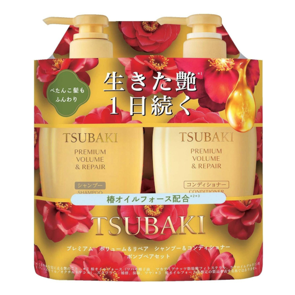 Fine Today - Tsubaki Premium Volume & Repair Shampoo & Conditioner Pump Pair Set - 450ml + 450ml Fine Today - Tsubaki Premium Volume & Repair Shampoo & Conditioner Pump Pair Set - 450ml + 450ml von Fine Today