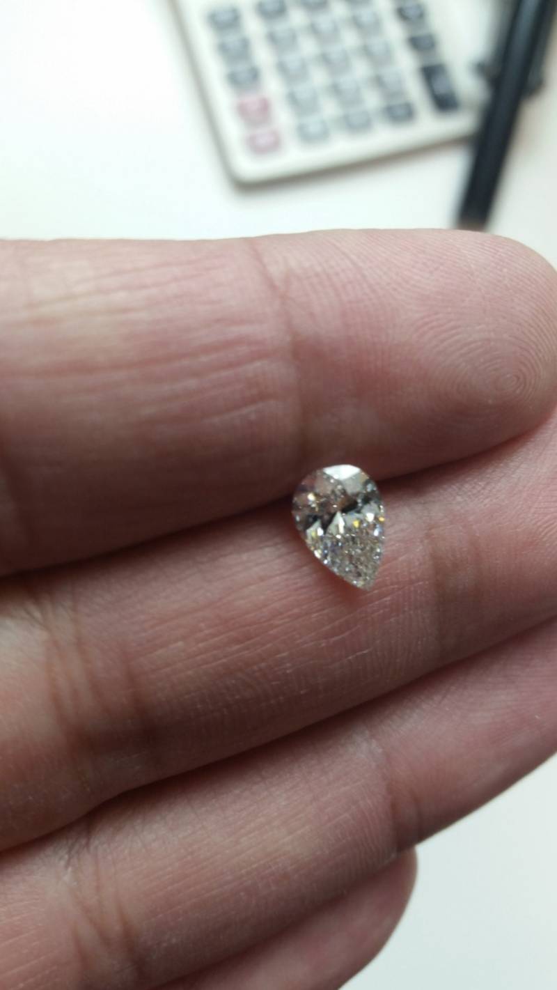 1, 51 Karat G Vs2 Birne Form 14 K Weißgold Diamant Verlobung Hochzeit Ct Jahrestag Große Funkeln Black Friday Spezielle Premium-Qualität von FineDesignsbyRaphael