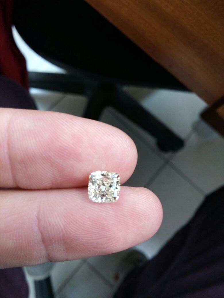 2.01 Karat Fancy Ich Vvs2 Kissen Geschnitten 14K Gelbgold Diamant Ring Jahrestag Verlobung Hochzeit Ct Schöne Und Seltene von FineDesignsbyRaphael