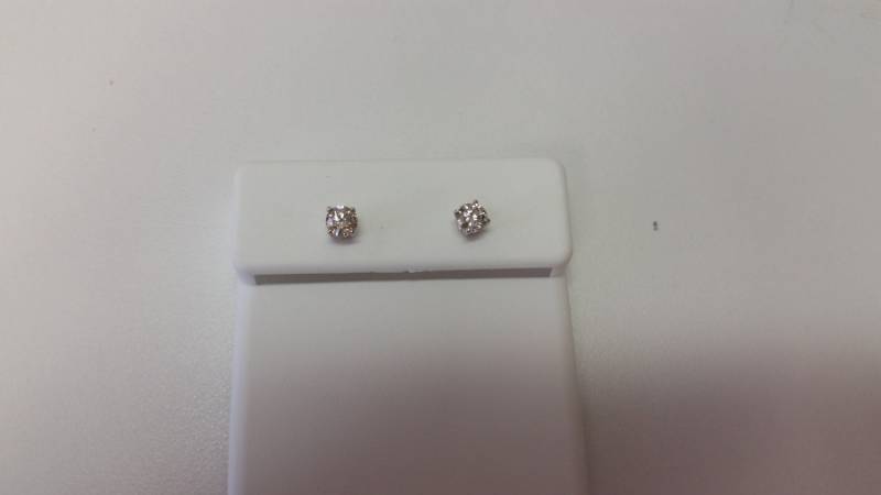 Diamant-Ohrringe.66 Karat H Vvs1 Runde Diamant Ohrringe 14 K Weißgold Einstellung Schmuck Feine Machen Jahrestag Sammlung Qualität Ohrringe von FineDesignsbyRaphael