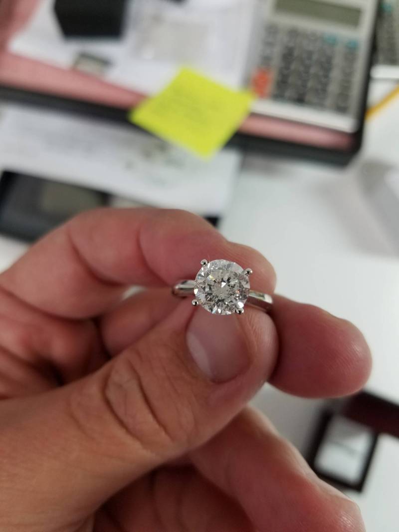 Diamant-Verlobungsring, Diamant, Großen Womens Zierliche Ringe, Diamant-Ringe, 3, 00 Karat E Si1 Diamanten Zertifiziert von FineDesignsbyRaphael