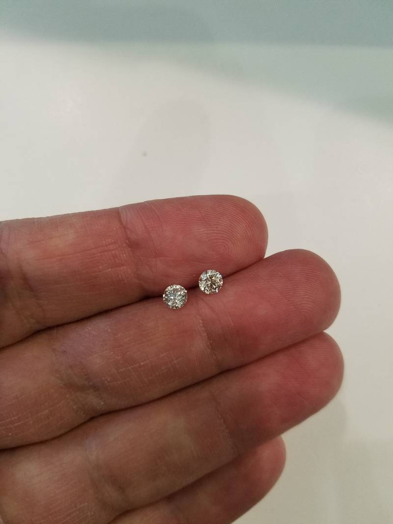 Ohrringe .86 Karat H Vs Diamant Runde Hochwertige Schmuck Jahrestag Mode Riesige Größe Früh Weihnachten von FineDesignsbyRaphael