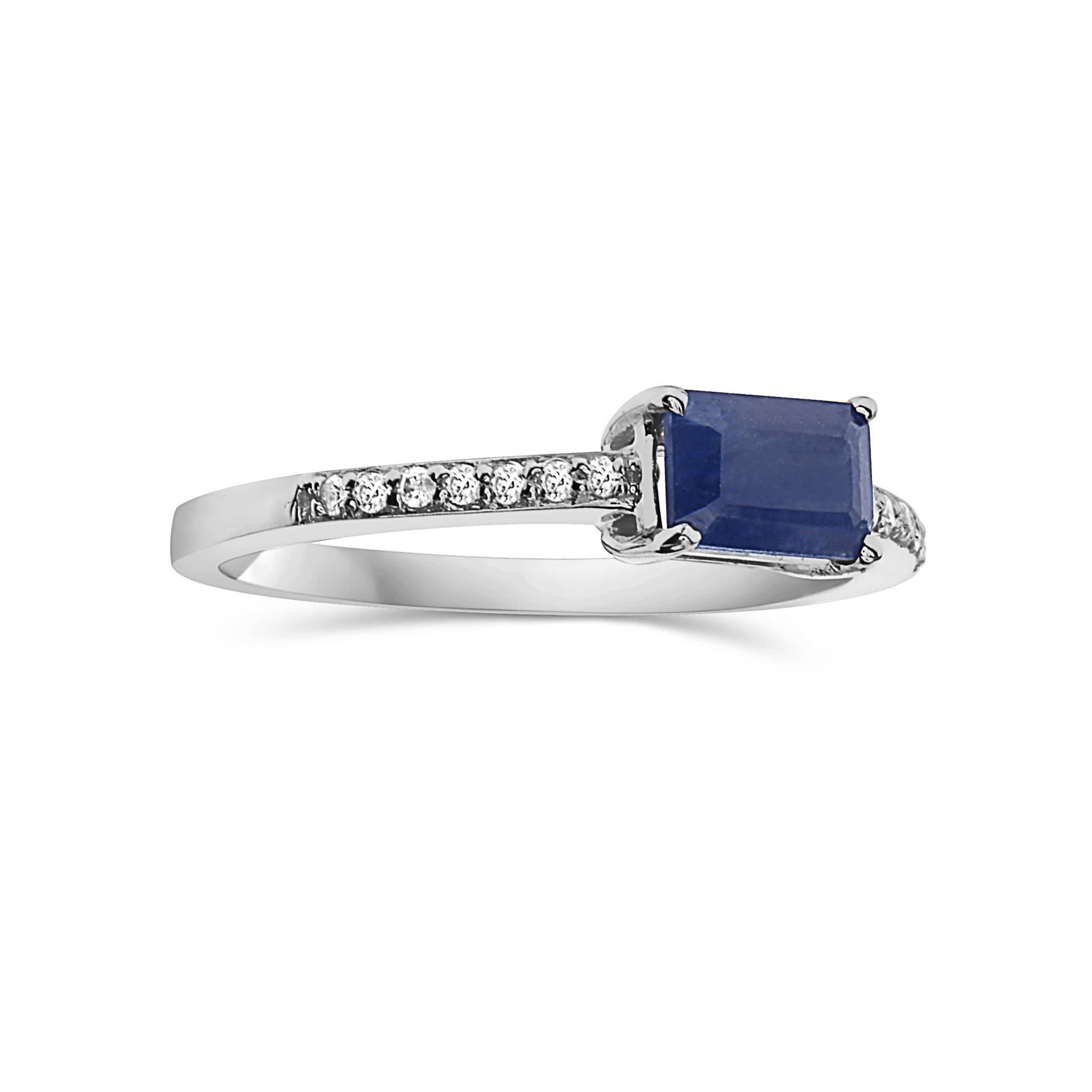 Smaragd Geschnitten Saphir Mit Diamant-Ring Smaragd Geschnitten Saphir Mit Diamant-Ring von FineDiamondJewels