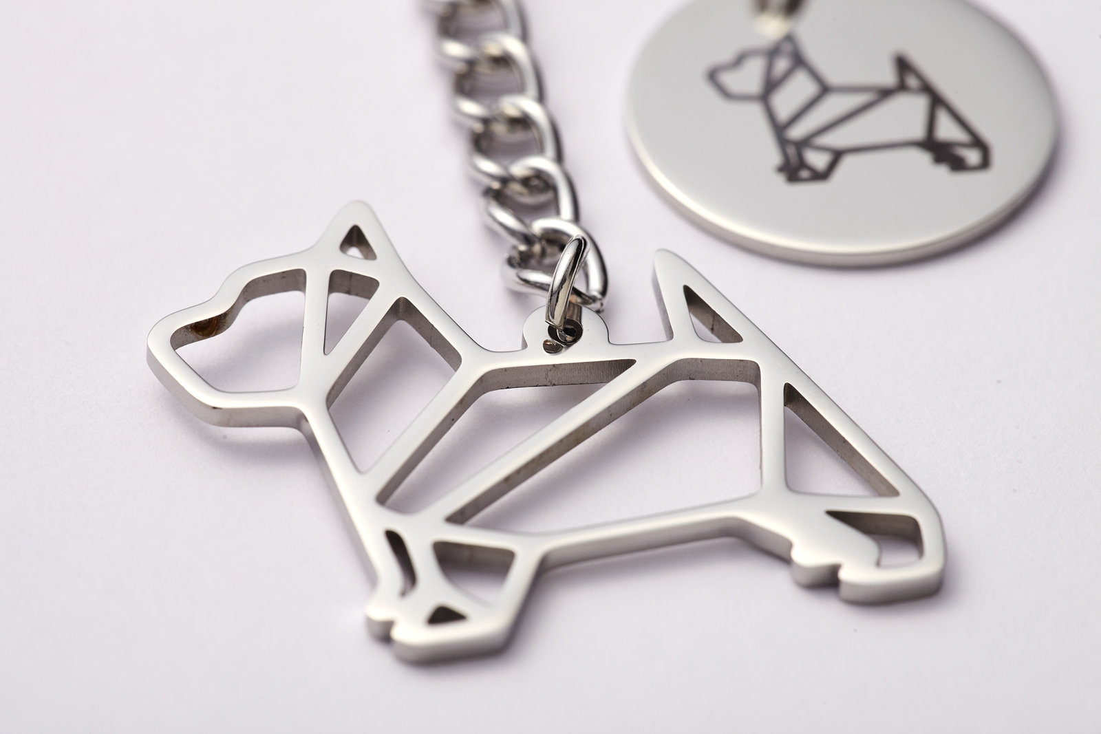 Hundeanhänger Im Origami-style/West Highland Terrier Hundeanhänger Im Origami-style/West Highland Terrier von FineFriendsShop